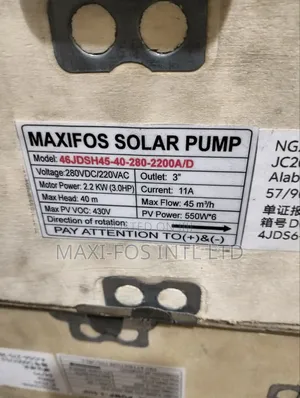 3hp ACDC Hybrid Solar Water Pump, 3" Outlet