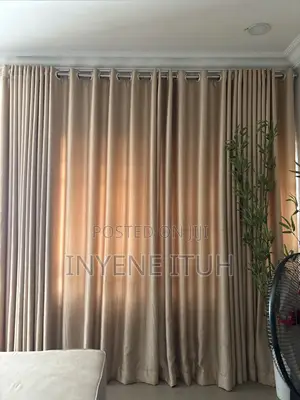 Country Curtains Gold Cotton Motorized Shades (Used)