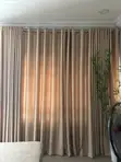 Country Curtains Gold Cotton Motorized Shades (Used) - 2