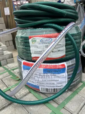 Green PVC Reinforced Braided Water and Air Hose