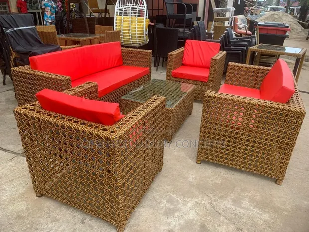 Seven Seater Outdoor Chair Set with Table - 1