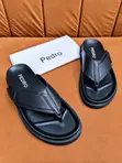 Pedro Leather Thong Sandals - Black - 1