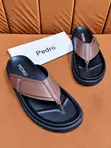 Pedro Brown Leather Thong Sandals - Girman 45 - 1