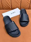 ZARA Mixed-Texture Panel Slide Sandals - Baki - 2