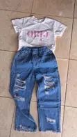Kayan Yara 2-Piece Denim (Wata-10 Shekaru) - 4