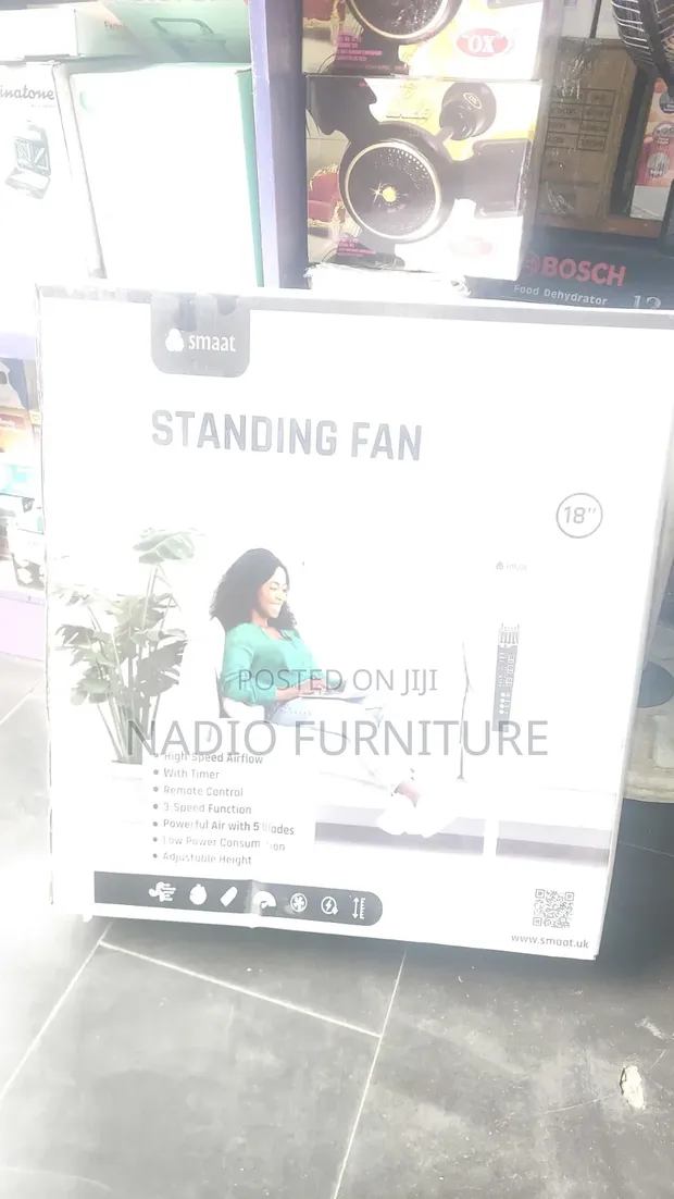 18" Smart Standing Fan with Timer and Remote - 1