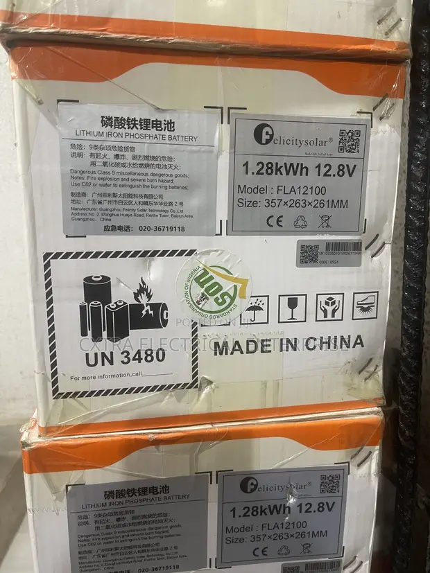Felicity Solar 12.8V 100Ah LiFePO4 Lithium Battery - 1.28kWh - 1