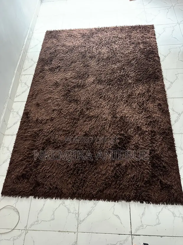 Brown Shaggy Area Rug - 1