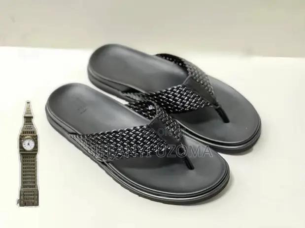 Classic Leather Men Slippers - 1