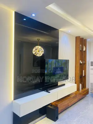Home Interiors TV Console with Drawers and LED