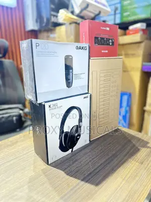 Focusrite Scarlett 2i2, AKG P120 Mic, K361 Headphones, M-Vave SMK-25 MIDI Bundle