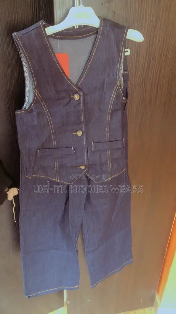 Children's Blue Jean Jacket and Trousers Set - 1