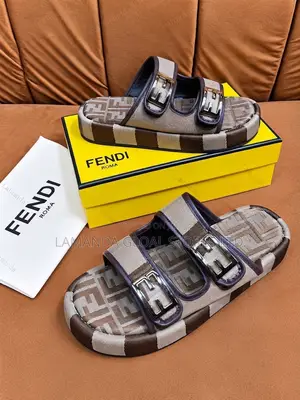 Fendi FF Tobacco Jacquard Sandal Mai Madubun Biyu