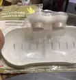 White Plastic Soap Rack with Suction Cup - 2
