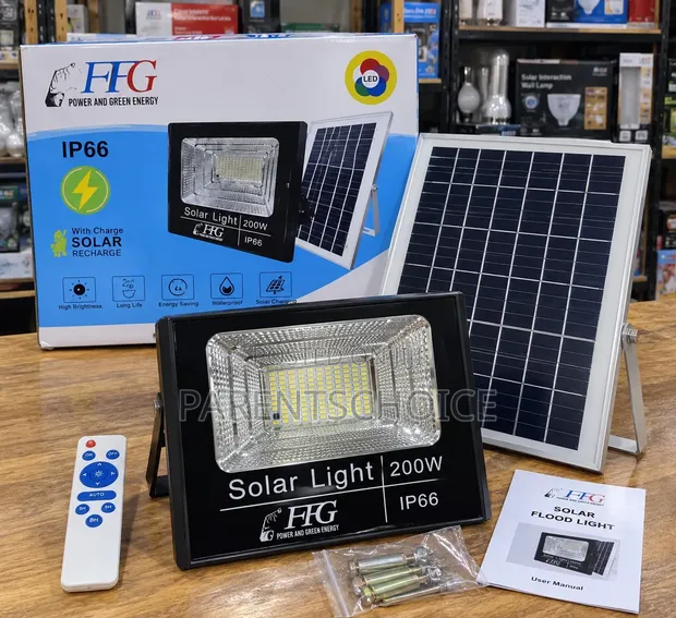 New 200W LED Solar Flood Light with Panel - 1