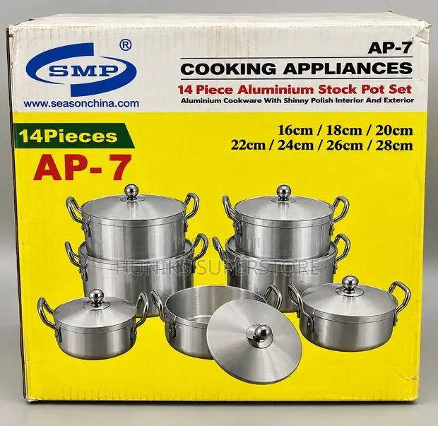 7pcs SMP Quality Aluminium Pot Set - 1