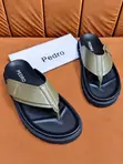Pedro Olive Green Leather Thong Sandals - Girman 45 - 1