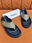Pedro Olive Green Leather Thong Sandals - Girman 45 - 2