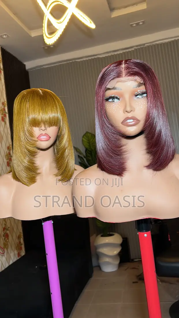 Bone Straight Closure Fringe Layers Hair - 1