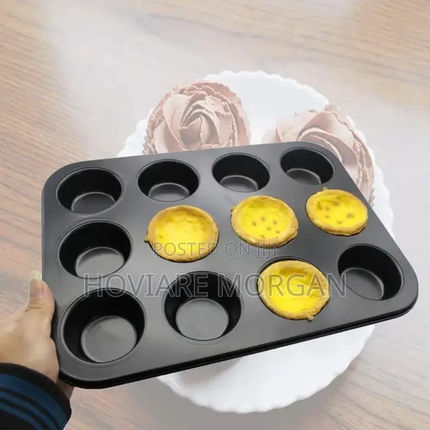 Aluminum Non-Stick 12-Hole Muffin Cake Pan - 1