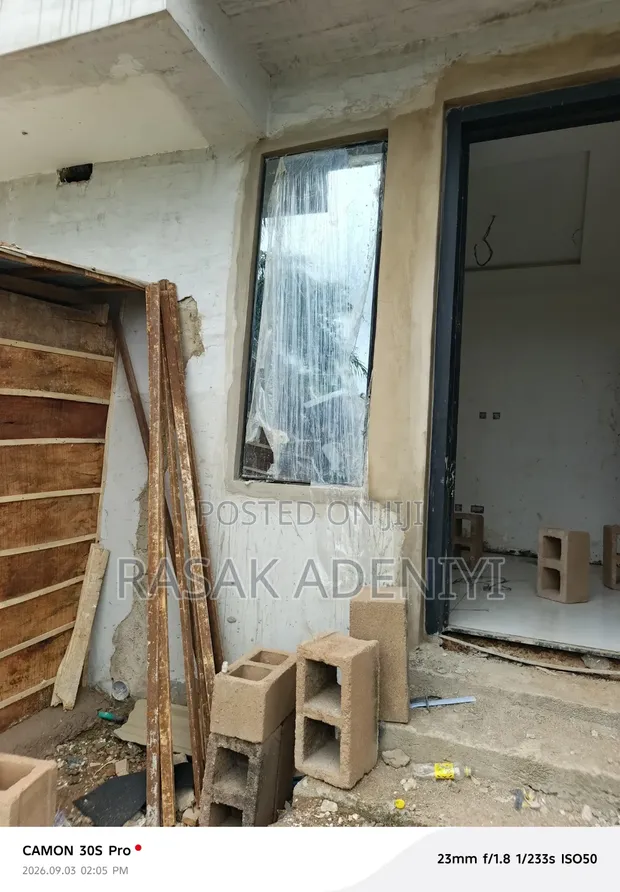 Frameless Window - 750x1800mm, Black Frame - 1