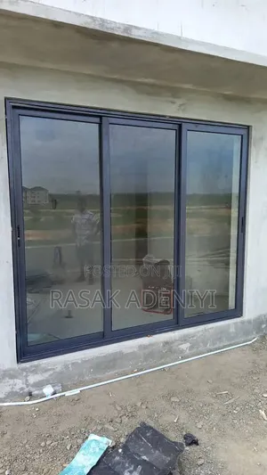 Brand New Aluminum Sliding Door - Black