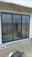 Brand New Aluminum Sliding Door - Black - 1
