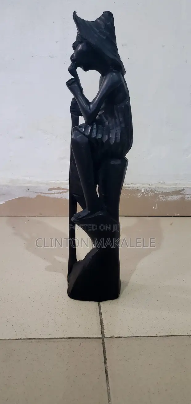 Premium African Mahogany Wood Sculpture - 1