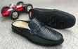 Clarks Scaled Leather Slip-on Loafer Mules - Baki - 1