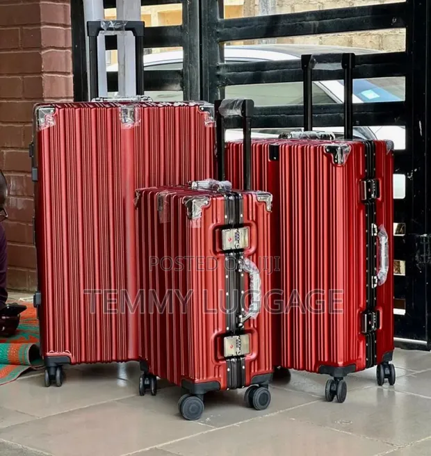 Wine Colour Hardshell Luggage Boxes - 1