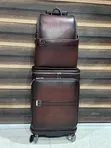 Genuine Leather Luggage Box - Merigold - 2