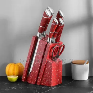 Stainless Steel 8-Piece Marble Kitchen Knife Set