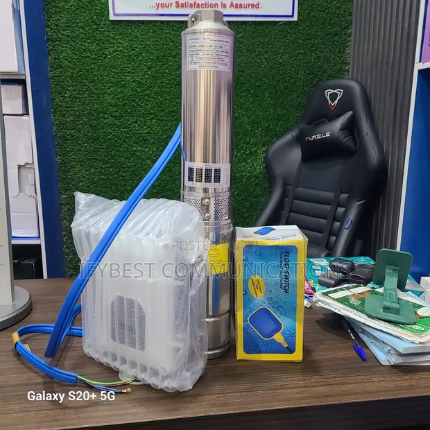 1.5hp Solar Submersible Water Pump (96-200V) tare da External Controller - 1