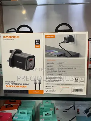 Porodo 35W Dual Port GaN Fast Charger Type-C