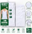 SMT Originals 3-Pack Men's White Combed Cotton Tank Tops - 1