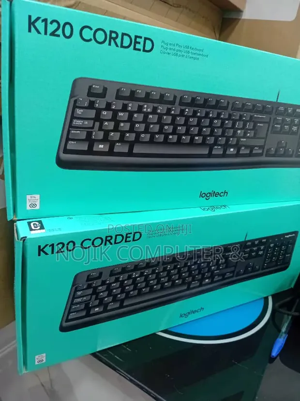 Logitech K120 Corded Keyboard - Black - 1
