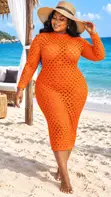Doguwar Hannu Lace Beach Cover Up Dress na Mata - 5