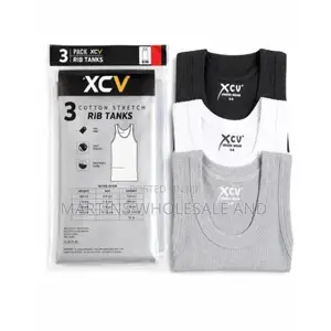 3-Pack XCV Cotton Stretch Rib Tank Tops (Men's Singlets)