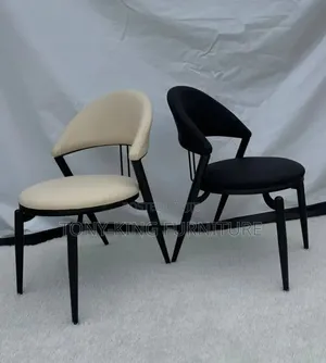 Century Modern Dining Chair - Cream Faux-Leather