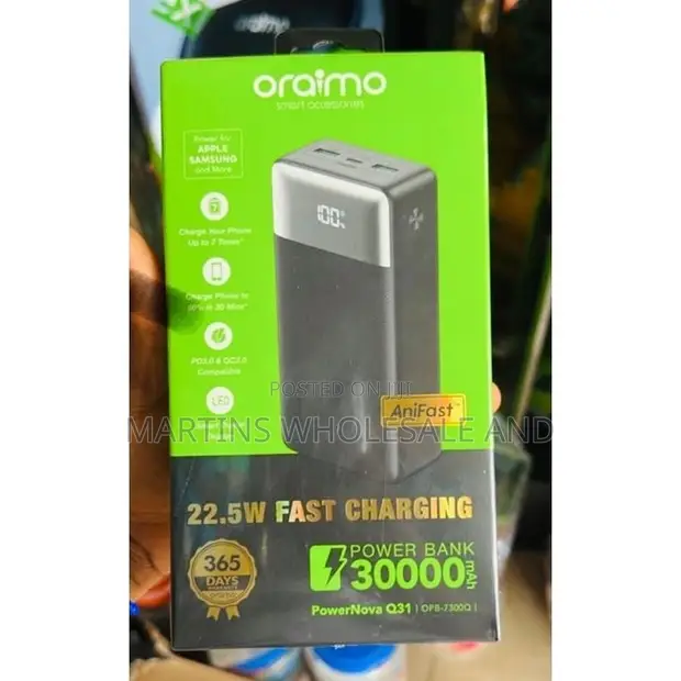Oraimo PowerNova Q31 30000mAh 22.5W Fast Charging Power Bank (OPB-730) - 1