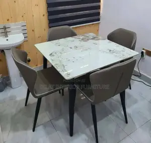 Brand New 4-Seater Dining Set - Square Brown