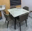 Brand New 4-Seater Dining Set - Square Brown - 2
