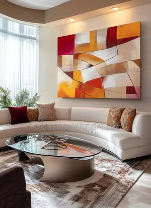 Large Abstract Geometric Print Wall Art