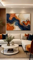 Large Abstract Geometric Print Wall Art - 2
