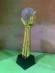 Gold Trophy Award Plaque - 1