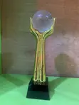 Gold Trophy Award Plaque - 2