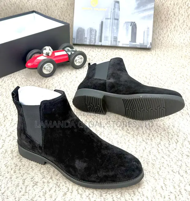 Renato Balducci Black Suede Chelsea Boots - 1