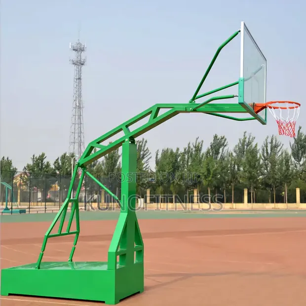 Heavy Duty Basketball Hoop Stand - Gilashin Tempered, Mai Girma - 1