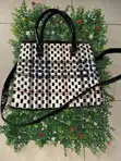 Classy Checkered Patent Designer Inspired Bag - 2