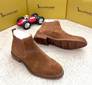 Billionaire Italian Couture Tan Suede Chelsea Boots